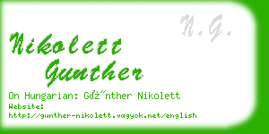 nikolett gunther business card